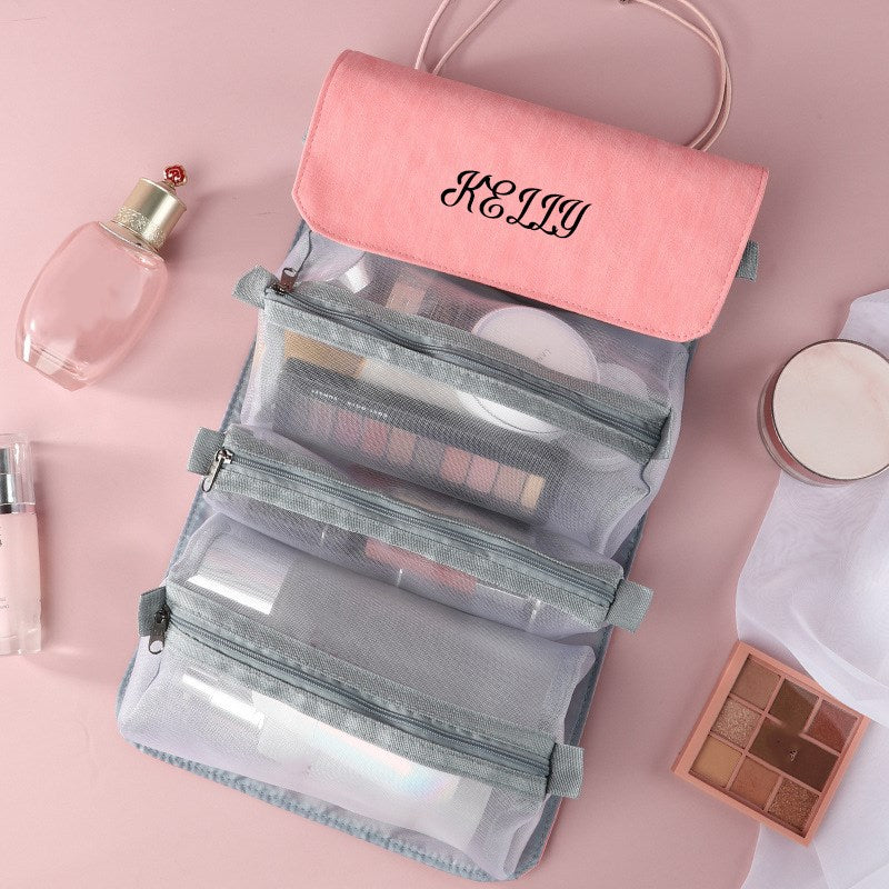 Roll Up Makeup Bag Cosmetic Bag Travel Case Toiletry Organizer