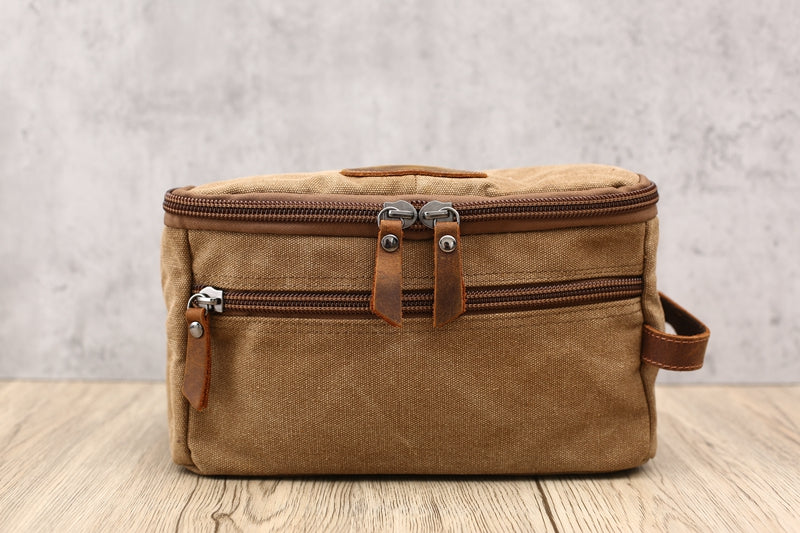 Personalized Hanging Toiletry Bag Canvas Dopp Kit Bag