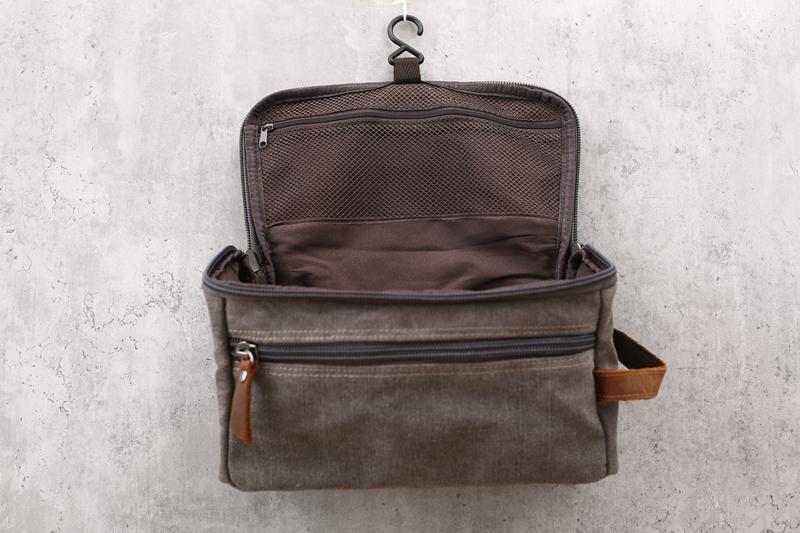Personalized Dopp Kit Bag Canvas Hanging Toiletry Bag Men's Travel Kits