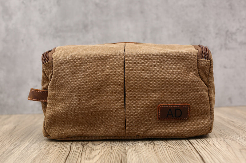 Personalized Hanging Toiletry Bag Canvas Dopp Kit Bag